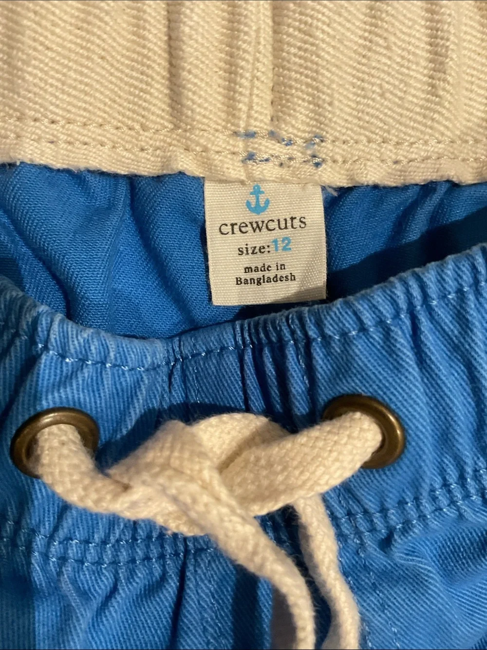 Crewcuts Boys Blue Chino Casual Shorts with Drawstring